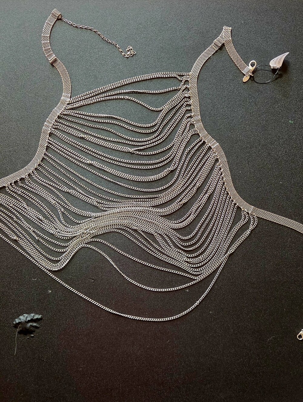 NWT Free People I Love Your Way Body Chain Silver